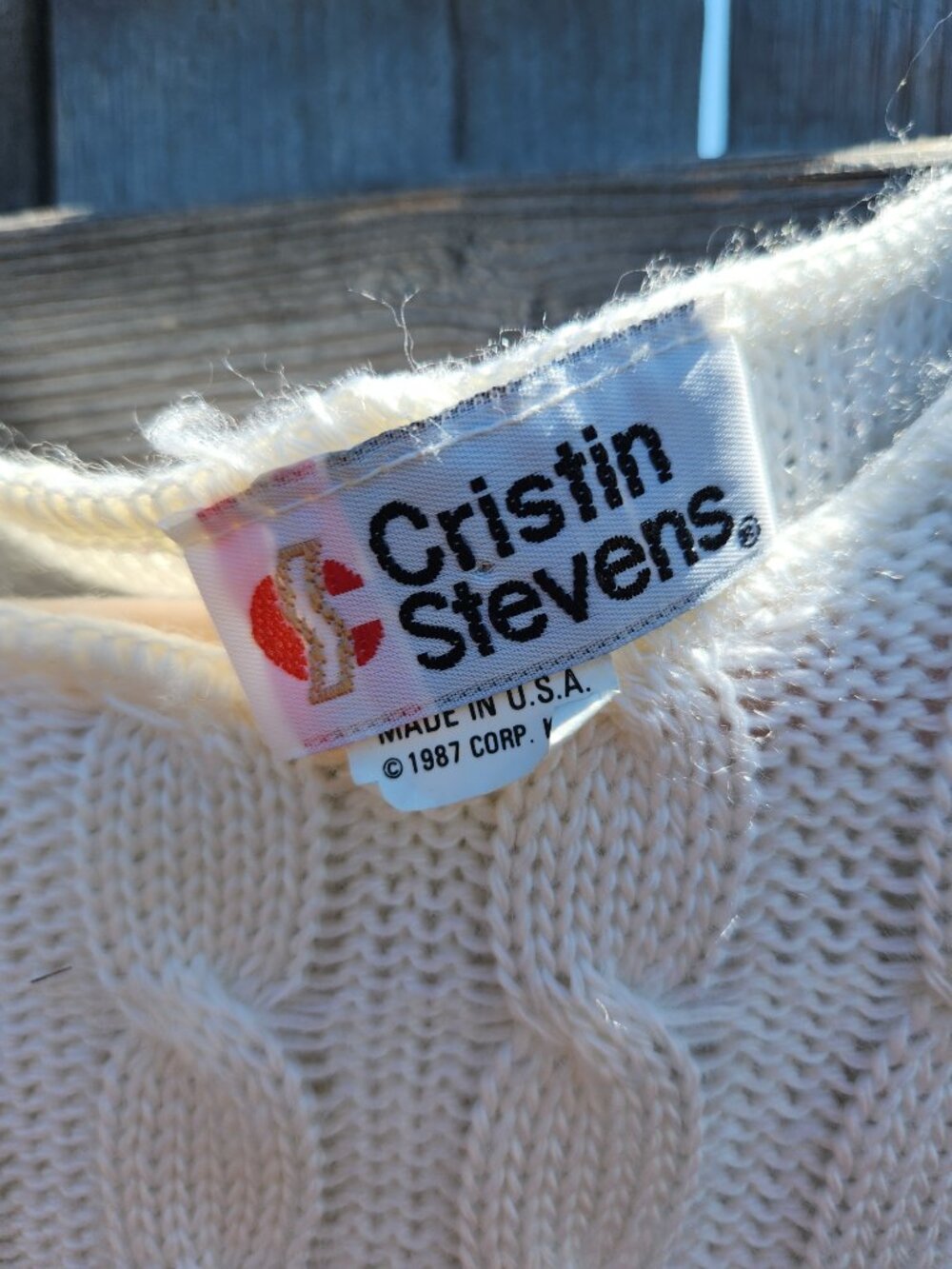 Vintage Cristin Stevens Sweater Vest Knit 80s - Picture 2 of 3